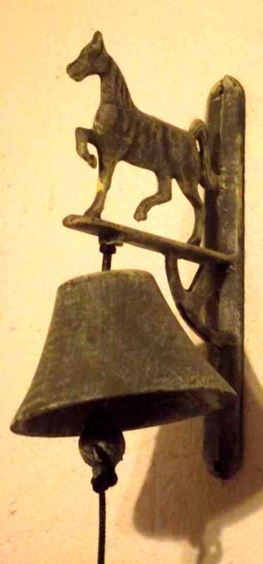 Green brown Horse door bell