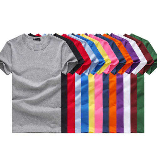 Bulk Plain T-Shirts in Various Colors and Different Sizes