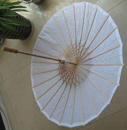 Large Wedding Parasols/Chinese Umbrellas -Plain White R50