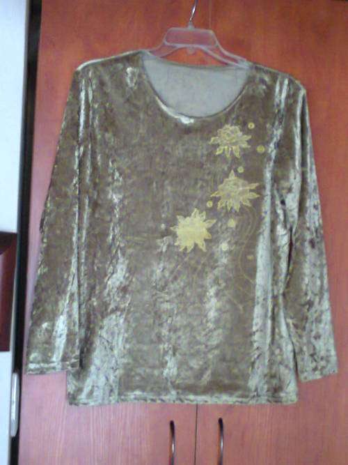PALE GREEN SHINY TOP - 42