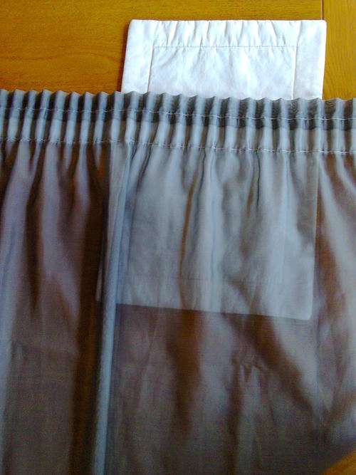 VERY LARGE GREY SEE THROUGH CURTAIN