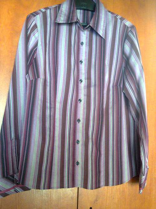 PLUM STRIPE SHIRT - WOOLWORTHS 14