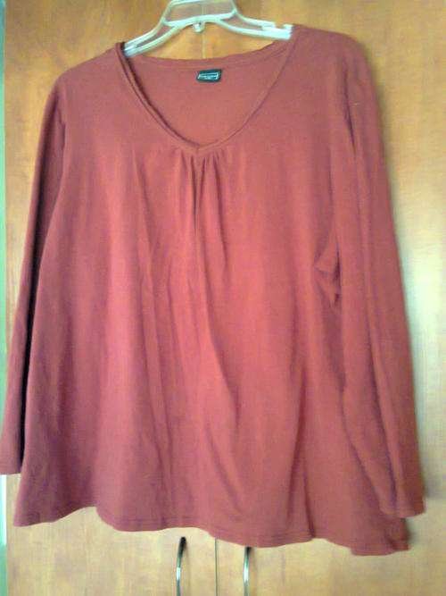 BRICK STRETCH TOP - RENE TAYLOR SIZE 46