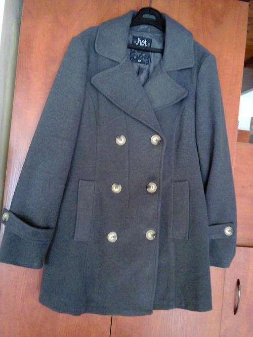 LONG GREY JACKET WITH LINING - SIZE 40