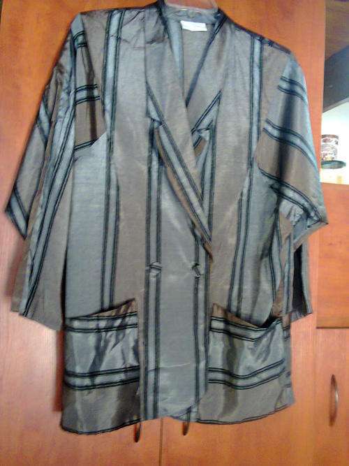 EVENING JACKET: SILVER GREY BROWN BLUE - TRUWORTHS 36 / 38