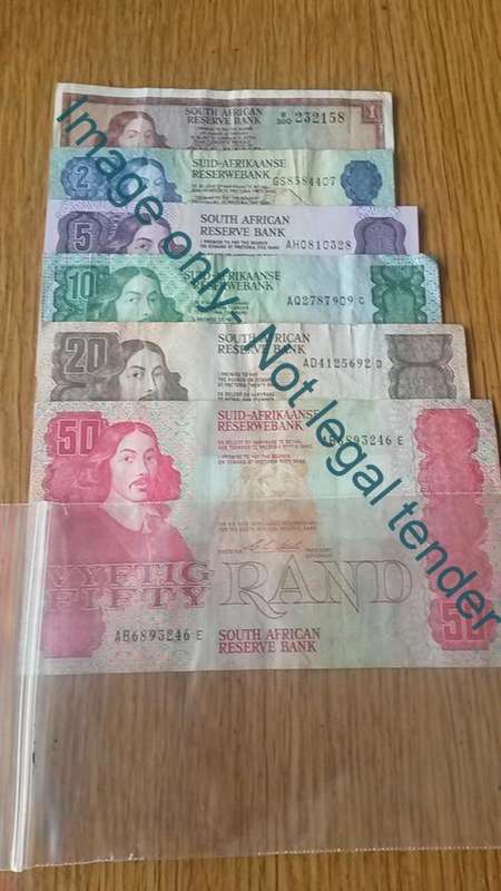 Collection of old notes (R1, R2, R5, R10, R20, R50)