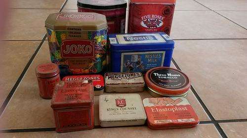 Collection of old tins