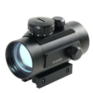 Tactical 1x40 Red Green Dot Sight Scope w10mm - 20mm Weaver Mounts
