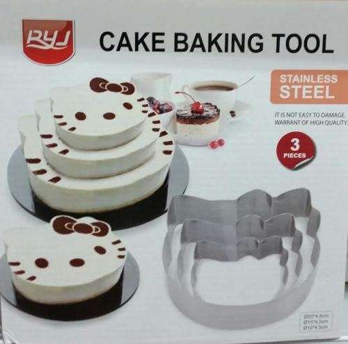 Baking Tools Cake Pan Set Sponge Biscuit Tiered Cake Fondant Cutters Set 3 Piece