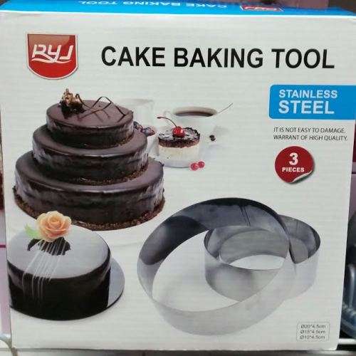 Baking Tools Cake Pan Set Sponge Biscuit Tiered Cake Fondant Cutters Set 3 Piece