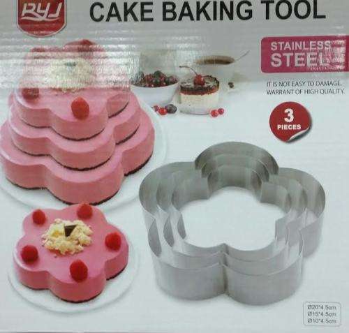 Baking Tools Cake Pan Set Sponge Biscuit Tiered Cake Fondant Cutters Set 3 Piece