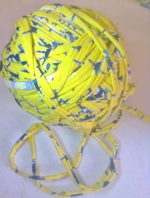 A BIG ROLL OF T-SHIRT YARN