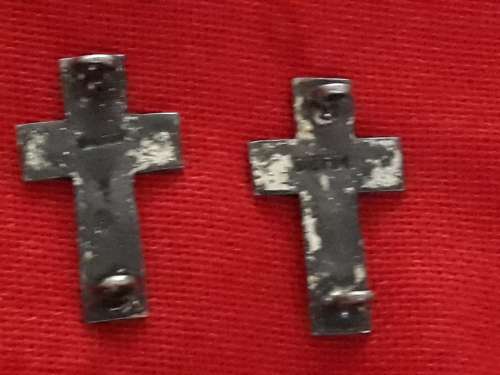 Rhodesian Chaplains Sterling Silver Collar badges- Pair, Pre UDI -SCARCE- (Owen 3114/3115)