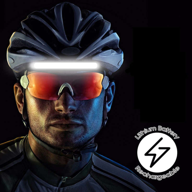 USB rechargeable induction headlight work light strip headband light suitable for helmets