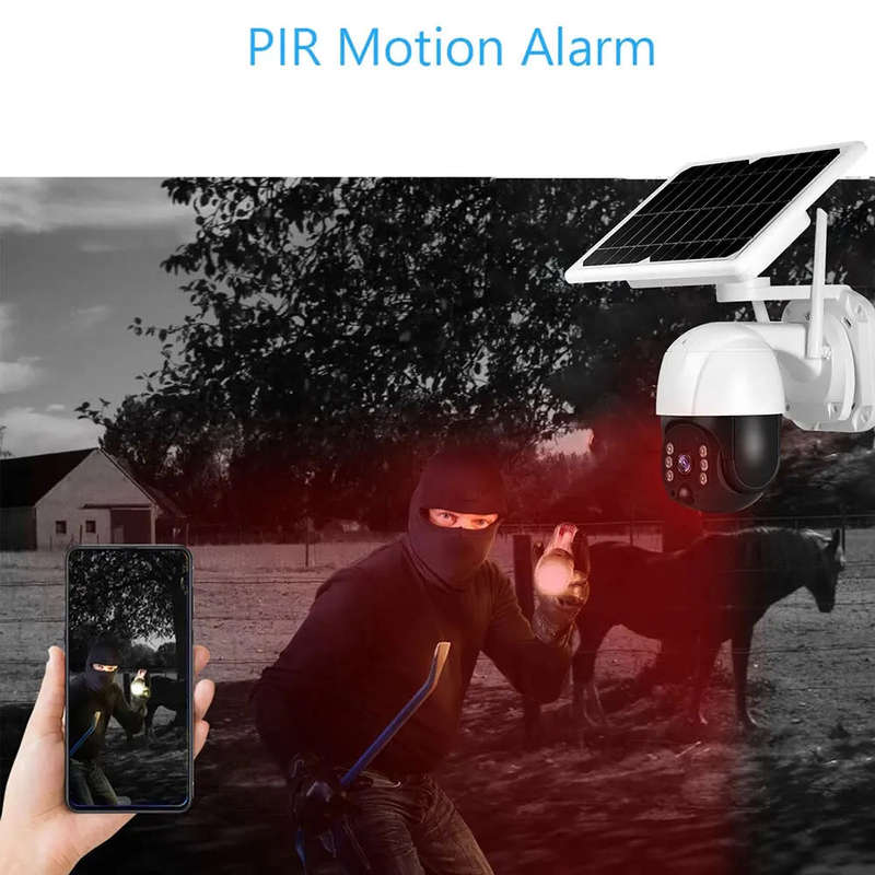 Solar camera outdoor security camera with solar panel