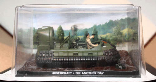JAMES BOND 007 CAR COLLECTION No 93 Osprey 5 Hovercraft  - Die Another Day - Cracked Display Case