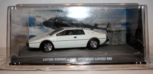 JAMES BOND 007 CAR COLLECTION No 16 Lotus Esprit - The Spy Who Loved Me - Cracked Display Case