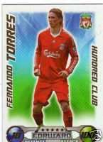 Match Attax - Fernando Torres - Hundred Club - Bent corner