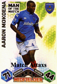 Match Attax Extra 09/10 Aaron Mokeona Man of the Match - Mint