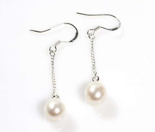 925 silver 7-8mm Pearl earrings