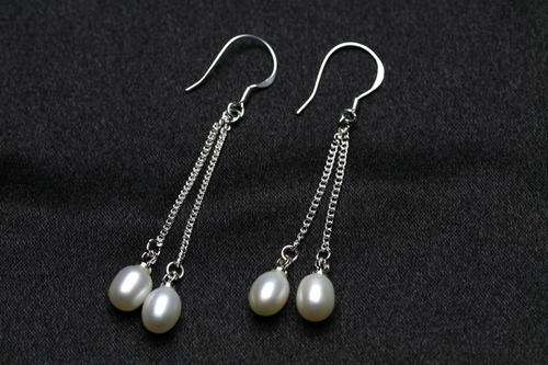 925 silver 6-7mm Pearl earrings