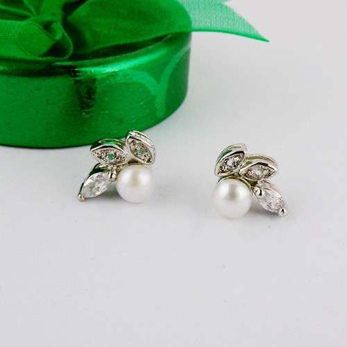 925 silver 6-7mm Pearl earrings