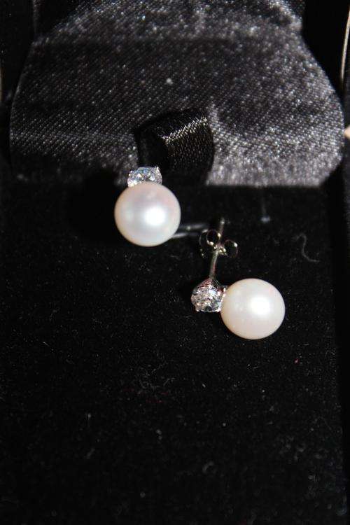 925 silver 8-9mm Pearl earrings