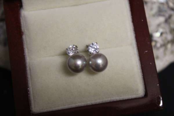 925 silver 8-9mm Pearl earrings