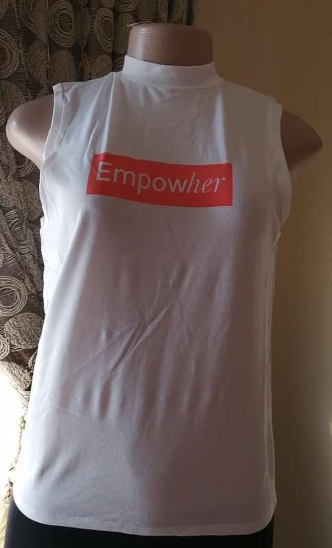 White Sleeveless T-Shirt