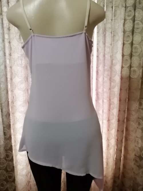 Pretty Lilac Top With Bead Detail