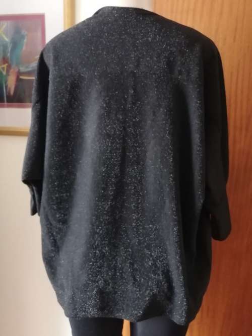 Black Cardigan With Silver Shimmer