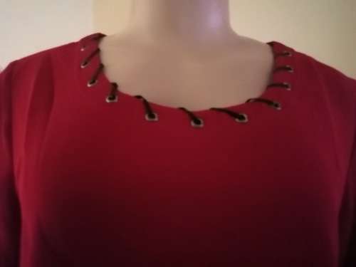 Red G Couture 3/4 Sleeve Top