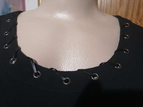 Black G Couture 3 /4 Sleeve Top