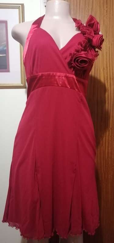 Red Rose Detailed Dress