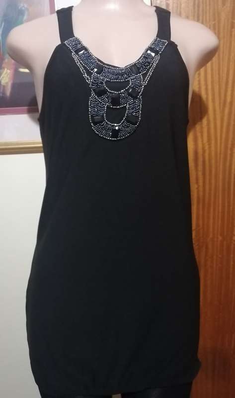 Beautiful Sequins Detailed Black Top