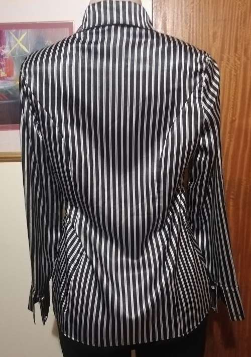Black and white Stripe Ladies shirt