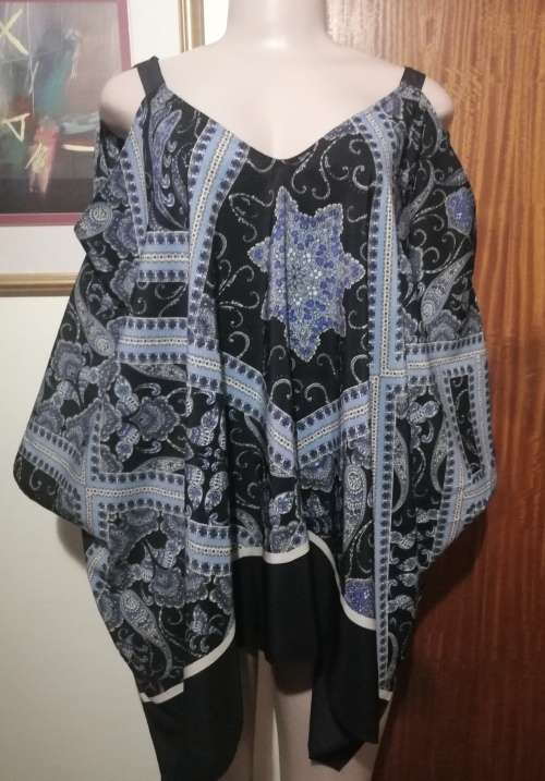 Blue Paisley Top