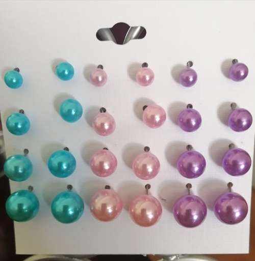 12 Pairs Faux Pearl Earings