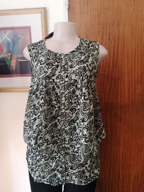 Green Double Layer Chiffon Top