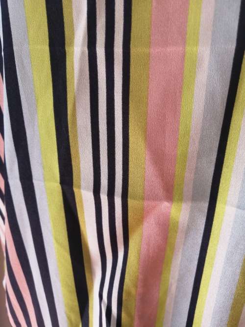 Halter neck printed multi-color stripe sleeveless top