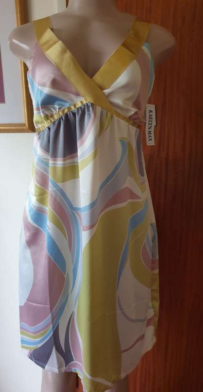 Printed Satin Casual Dress
