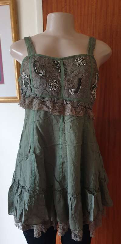 Olive Flare Summer Casual Dress
