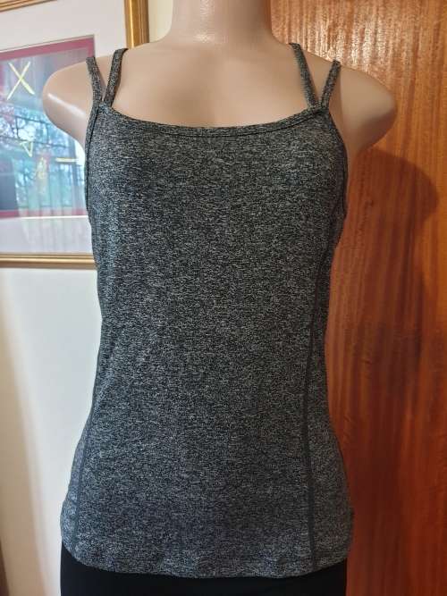 Charcoal Strappy Fitted Active Top
