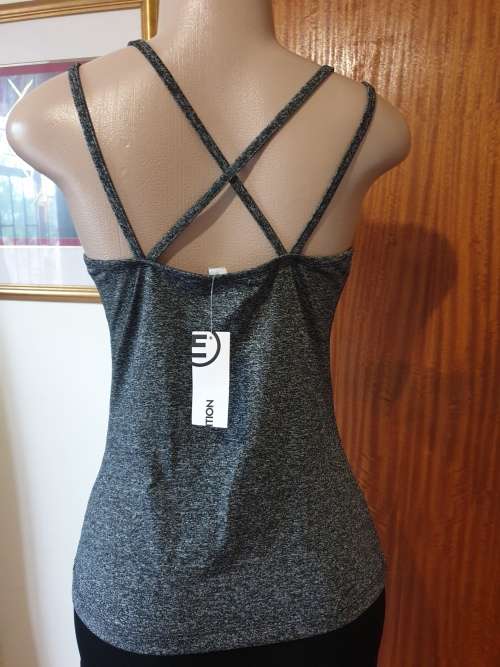 Charcoal Strappy Fitted Active Top