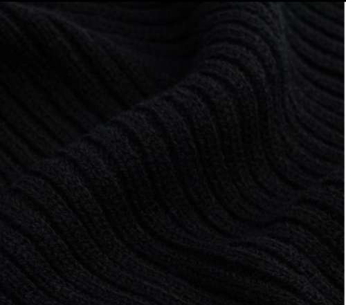 Woolworhs Black Ribbed Scarf