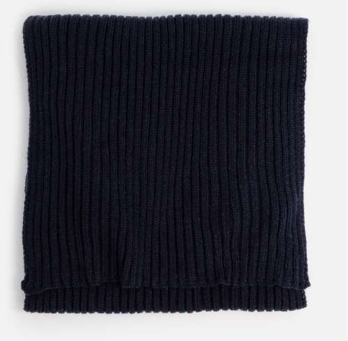 Navy Ribbed Scarf