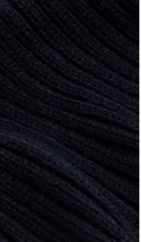 Navy Ribbed Scarf