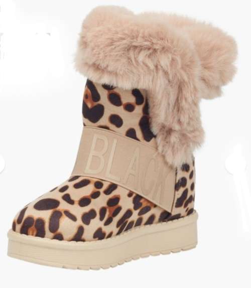 Little Miss Black Nude Rae 3 Slipper Boots