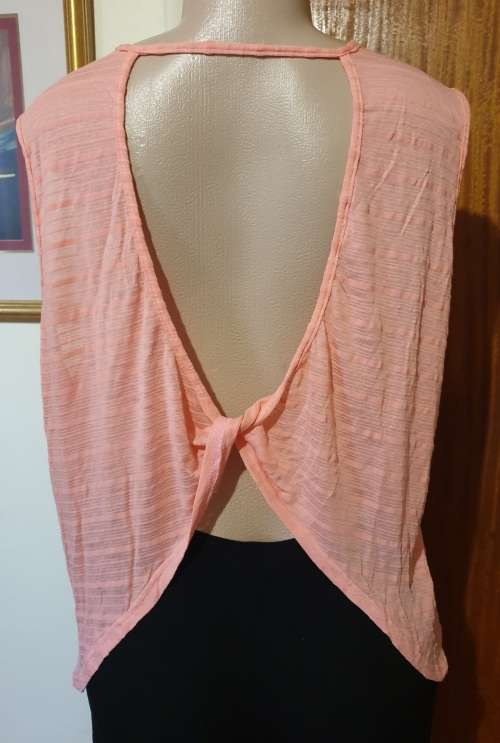 Utopia Orange Knot Back Tee