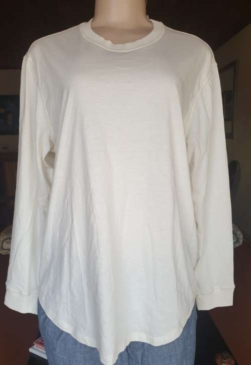 Cream Relaxed Cotton T-shirt